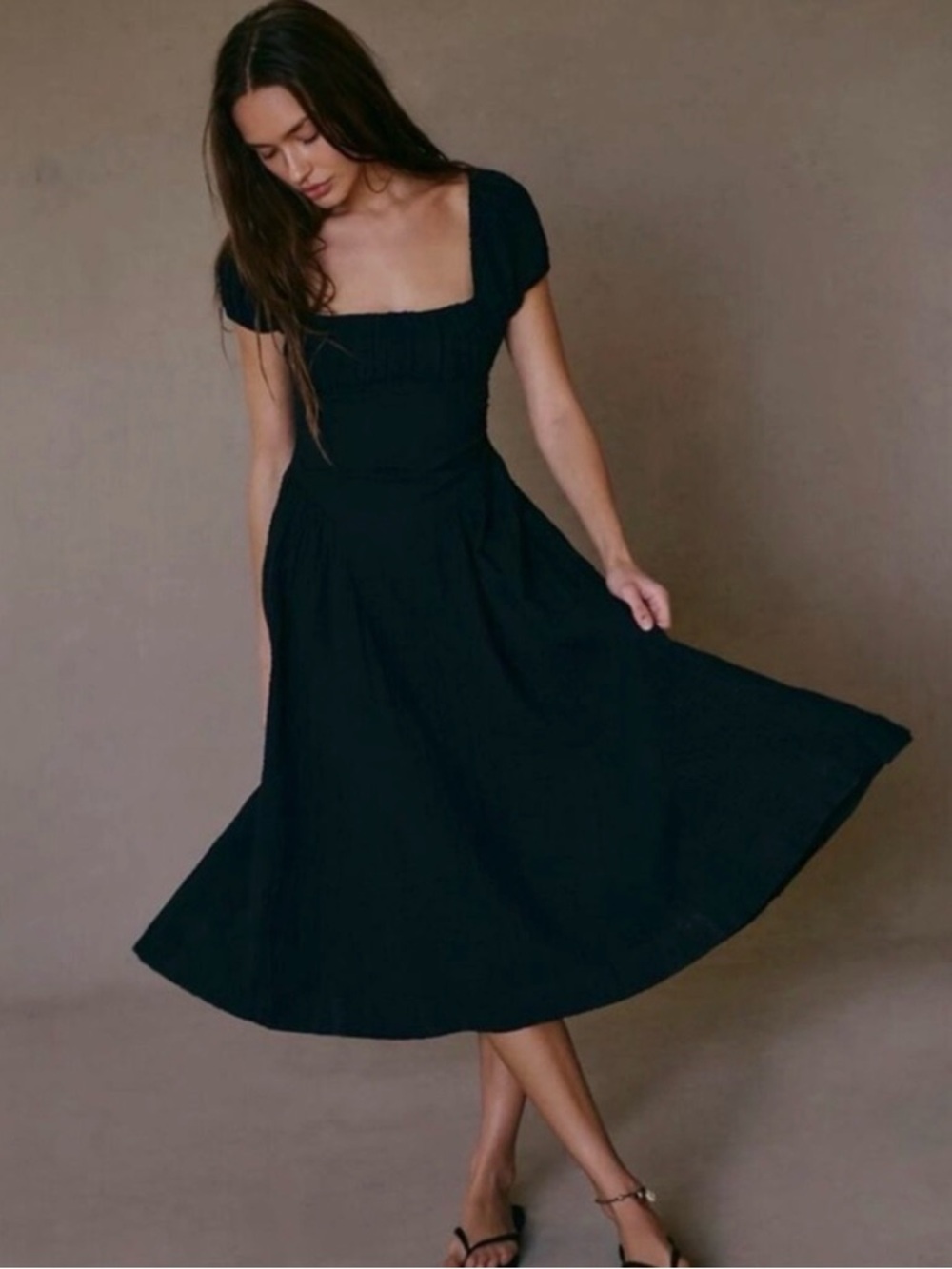 Free People Ciara Pucker Midi Dress
